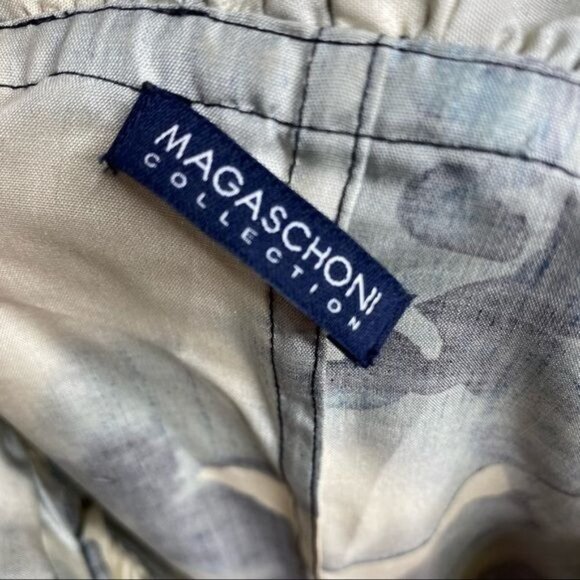 Magaschoni Collection Silk Floral Sleeveless Button Down Silk Dress Size s - Picture 9 of 10